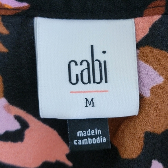 Cabi | #4454 Colorful Abstract Monarch Dress with Ruffled Neckline Size Medium - Picture 4 of 7